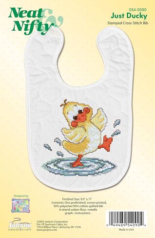 Janlynn Stamped Cross Stitch Kit, Baby Bib Frog in Saudi Arabia