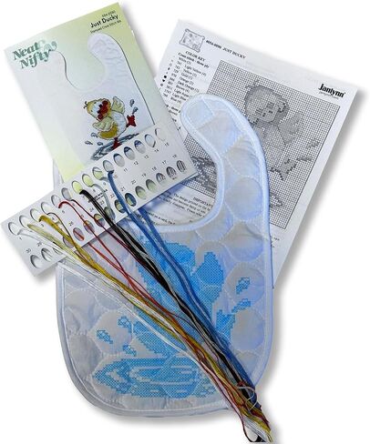 Janlynn Stamped Cross Stitch Kit, Baby Bib Frog in Saudi Arabia