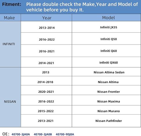 استبدال مستشعر TPMS لنيسان إنفينيتي، مستشعر نظام مراقبة ضغط الإطارات 433 ميجا هرتز OE#40700-3JA0A.40700-3JA0B(4 قطع) in Kuwait