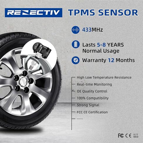 استبدال مستشعر TPMS لنيسان إنفينيتي، مستشعر نظام مراقبة ضغط الإطارات 433 ميجا هرتز OE#40700-3JA0A.40700-3JA0B(4 قطع) in Kuwait