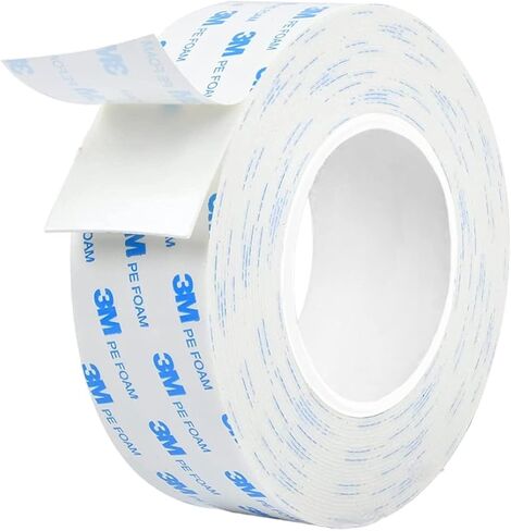 3M 1600T Double Sided Adhesive Tape for Indoor and Outdoor Use, Waterproof, Mounting Tape for Heavy Objects, PE Foam, Object Fixing, Paintings, Permanent Applications (0.75'' x 9.84') in Saudi Arabia