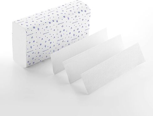 ورق مناشف اليد متعدد الطيات بطبقة واحدة معاد تدويره، معتمد من مجلس رعاية الغابات (FSC)، 250 ورقة × 12 قطعة، P1F3L-EZ in Kuwait