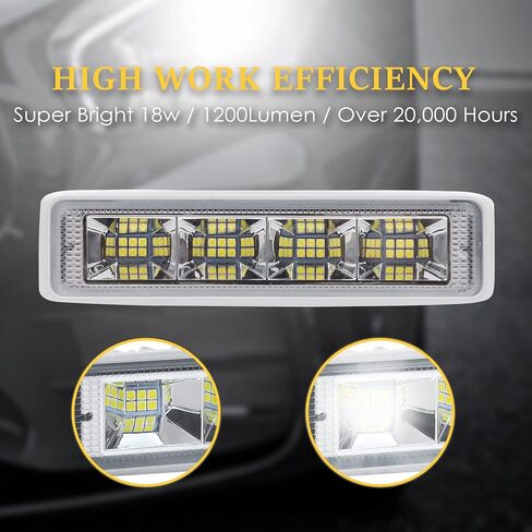 أضواء القارب LED شريط الضوء البحري T-Top الموزعة ضوء بار الأبيض الفيضانات الحزم سطح القارب أضواء قفص الاتهام IP67 مقاوم للماء 12 فولت 18 واط لشاحنة قارب عائم SUV على الطرق الوعرة ملحقات الصيد الليلية in Kuwait