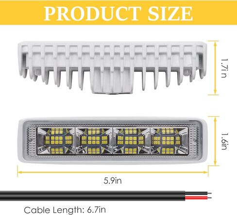 أضواء القارب LED شريط الضوء البحري T-Top الموزعة ضوء بار الأبيض الفيضانات الحزم سطح القارب أضواء قفص الاتهام IP67 مقاوم للماء 12 فولت 18 واط لشاحنة قارب عائم SUV على الطرق الوعرة ملحقات الصيد الليلية in Kuwait