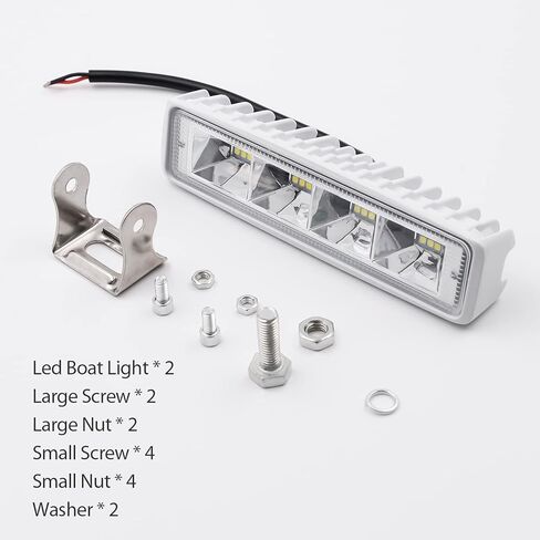 أضواء القارب LED شريط الضوء البحري T-Top الموزعة ضوء بار الأبيض الفيضانات الحزم سطح القارب أضواء قفص الاتهام IP67 مقاوم للماء 12 فولت 18 واط لشاحنة قارب عائم SUV على الطرق الوعرة ملحقات الصيد الليلية in Kuwait