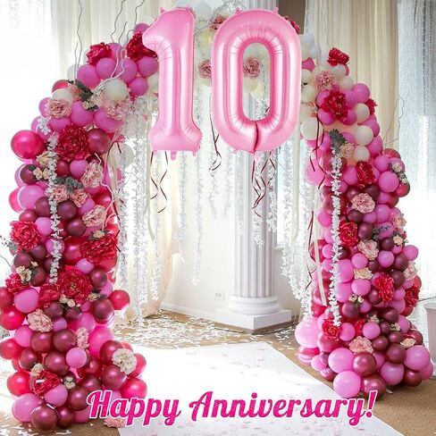 Pink Number 1 Balloon 40 Inch, Big Large Foil Helium Number Balloons, Jumbo Giant Mylar Number 1 Balloons for 1st first Birthday Party Decorations Supplies Anniversary Celebration in Saudi Arabia
