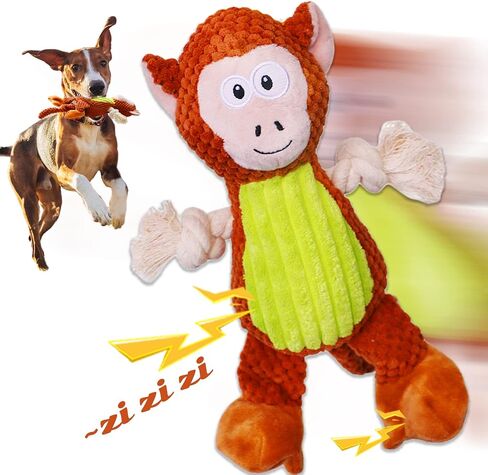 Durable Squeaky Plush Stuffed Dog Toy Dogs - Monkey in Saudi Arabia