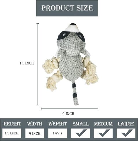 Durable Squeaky Plush Stuffed Dog Toy Dogs - Monkey in Saudi Arabia