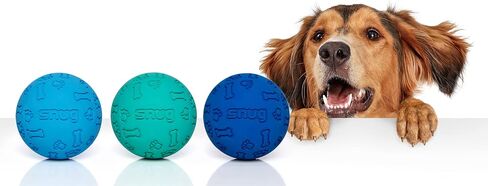 Snug Rubber Dog Balls for Small and Medium Dogs - Tennis Ball Size - Virtually Indestructible (3 Pack - Fresh) in Saudi Arabia