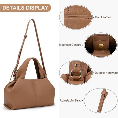 Juoxeepy Crossbody Bag Purse Satchel Handbag for Women Shoulder Bag Chic Dumpling Cloud Bag Clutch Purse in Saudi Arabia