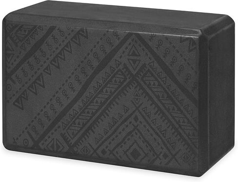 Gaiam Yoga Block - Supportive Latex-Free EVA Foam Soft Non-Slip Surface for Yoga, Pilates, Meditation (Navajo Black) in Kuwait