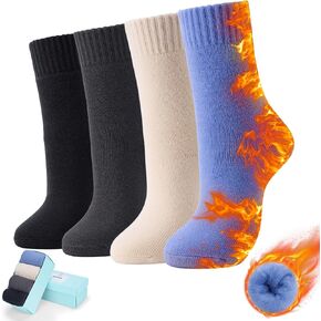 الجوارب الناعمة الناعمة الدافئة ذات الدفء الحراري للنساء للنساء ، والطقس الشديد الجوارب السميكة السميكة ، وهدايا الشتاء الفخمة للنساء in Kuwait