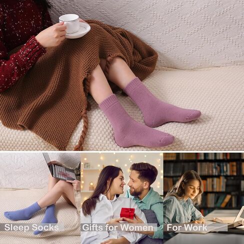 SISOSOCK Thermal Warm Soft Cozy Fluffy Socks for Women, Extreme Cold Weather Thick Heated Socks, Plush Winter Gifts for Women in Kuwait