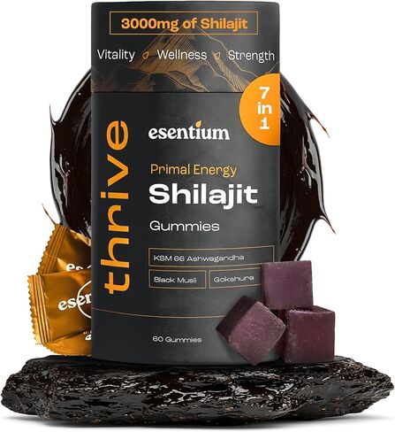 Gold Shilajit Gummies for Men - Himalayan Pure Natural Resin & Ashwagandha ، Black Musli ، Gokshura - Shilajit for Strength and Focus - 7 -in -1 Shilajit Gummies in Saudi Arabia