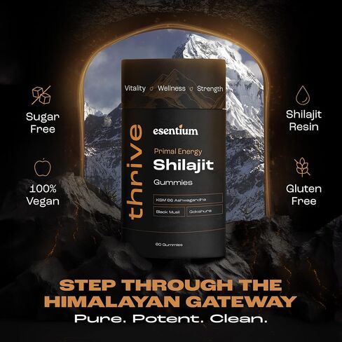 Gold Shilajit Gummies for Men - Himalayan Pure Natural Resin & Ashwagandha ، Black Musli ، Gokshura - Shilajit for Strength and Focus - 7 -in -1 Shilajit Gummies in Saudi Arabia