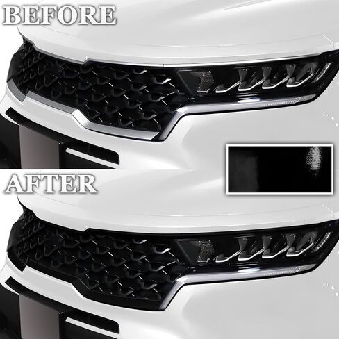 BOGAR TECH DESIGNS Side Window Chrome Delete Overlay Compatible with Kia Sorento 2021-2025, Gloss Black in Saudi Arabia