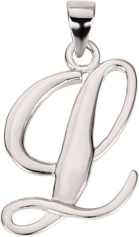 Sterling Silver Classic Script Initial Pendant (Letters A-Z Available)… in Saudi Arabia