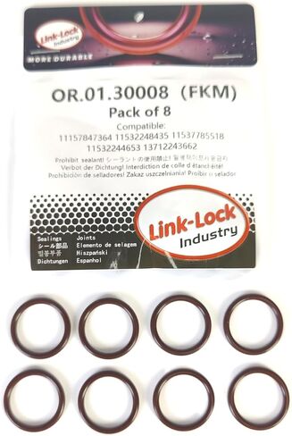 8PCS FKM Viton OR.01.30008 Engine Intake Pipe O-Ring 11157847364 11532248435 11537785518 11532244653 13712243662 for BMW N63 S63 M47 M57 in Saudi Arabia