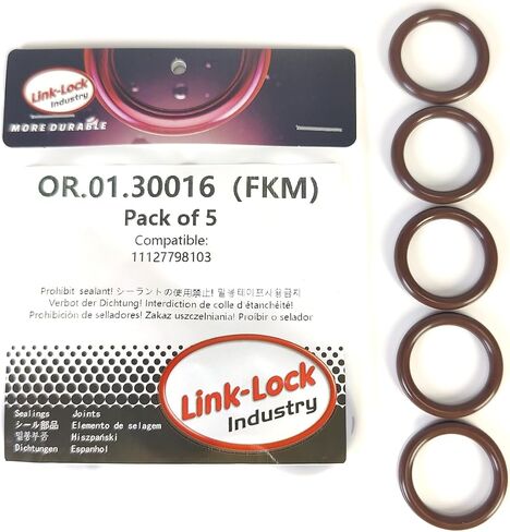 Link-lockor.5pcs FKM Viton 01.30016 محرك أنبوب كمية O-Ring 11127798103 لـ BMW E60 M57 in Saudi Arabia
