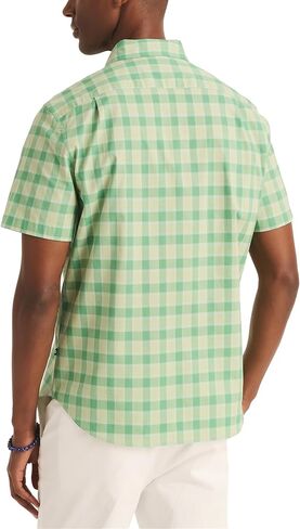 Nautica Men's Sustainably Crafted Plaid Short-Sleeve Shirt in Saudi Arabia