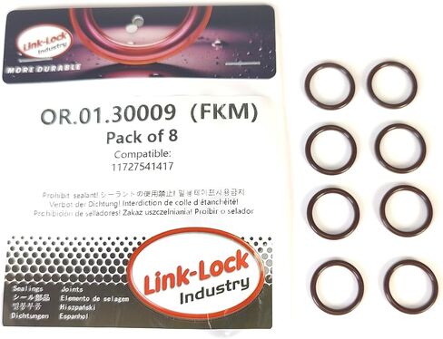 8PCS FKM Viton OR.01.30009 Engine Intake Pipe O-Ring 11727541417 for BMW N62 in Saudi Arabia