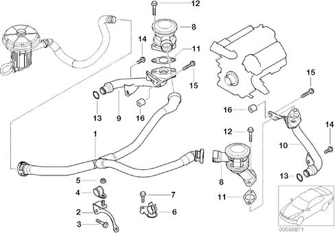 8PCS FKM Viton OR.01.30009 Engine Intake Pipe O-Ring 11727541417 for BMW N62 in Saudi Arabia