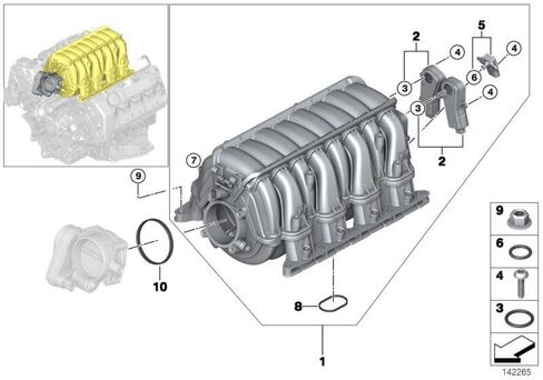10pcs fkm viton or.01.30003 محرك أنبوب تناول المحرك O-Ring 11617514883 لـ BMW N42 N43 N46 N62 in Saudi Arabia