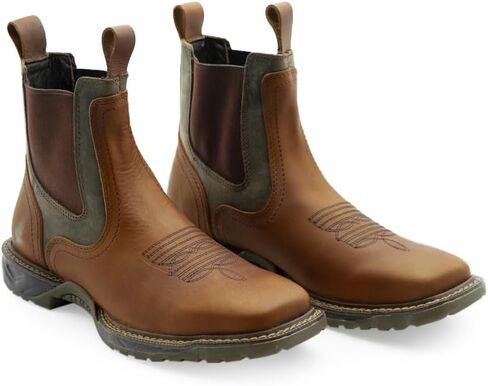 CEBU Men's BC Thunder Soft Toe Chelsea Work Boot – Lightweight Pull-On Mid-Duty EVA Sole, Flexible and Durable, Handcrafted Leather Boot in Kuwait