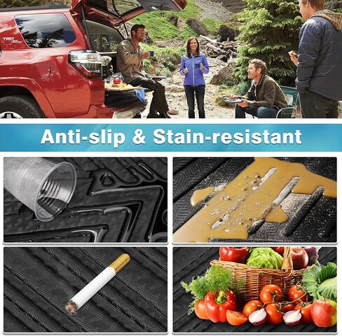 Mixsuper Cargo Liner for Kia Carnival MPV 2022-2024 (Non-Hybrid Models Only) Rear Trunk Liner for Carnival Accessories All Weather Cargo Trunk Mat Behind The 3rd Row Black in Kuwait