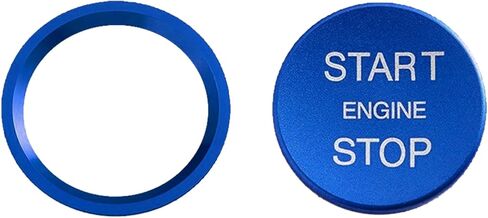 محرك السيارة Start Stop Push Cover Botton ، Aluminium Auto Key مفتاح الإشعال مفتاح الإشعال الحامي ، وملحقات زر التبديل الداخلي للسيارة لـ Audi A4 LA5 A6 Q3 Q7 (أحمر) in Saudi Arabia