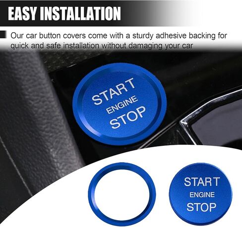محرك السيارة Start Stop Push Cover Botton ، Aluminium Auto Key مفتاح الإشعال مفتاح الإشعال الحامي ، وملحقات زر التبديل الداخلي للسيارة لـ Audi A4 LA5 A6 Q3 Q7 (أحمر) in Saudi Arabia