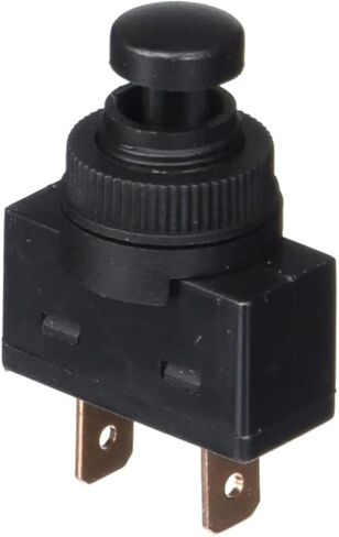 KarParts360 Momentary Push Button Switch | Black | Plastic | 20a Amperage | Single Pole | Butt Terminal | Single Throw | Push Button Switch Actuation in Saudi Arabia