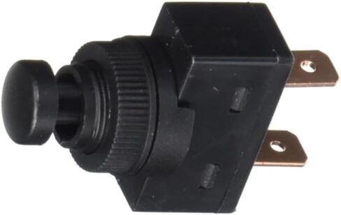 KarParts360 Momentary Push Button Switch | Black | Plastic | 20a Amperage | Single Pole | Butt Terminal | Single Throw | Push Button Switch Actuation in Saudi Arabia