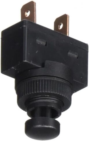 KarParts360 Momentary Push Button Switch | Black | Plastic | 20a Amperage | Single Pole | Butt Terminal | Single Throw | Push Button Switch Actuation in Saudi Arabia