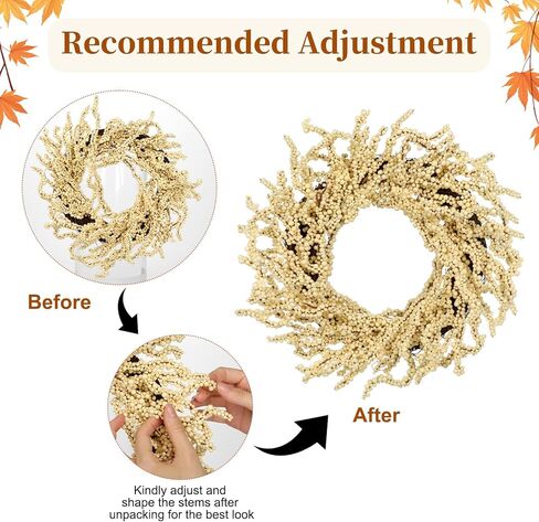 إكليل عيد الميلاد الرائع مقاس 20 بوصة للأبواب، إكليل عيد الميلاد الاصطناعي مع مخاريط الصنوبر وشرائح برتقالية وعصي القرفة لعيد الميلاد في مزرعة جدار غرفة المطبخ وطاولة داخلية لتزيين الشرفة الخارجية in Kuwait