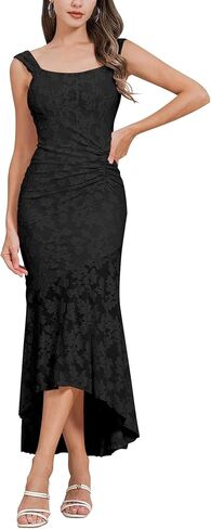 نساء الأزهار جاكار روكيد حورية البحر حافة الجسم bodycon cami maxi فستان الخروج in Kuwait