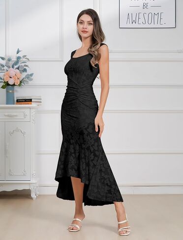 نساء الأزهار جاكار روكيد حورية البحر حافة الجسم bodycon cami maxi فستان الخروج in Kuwait
