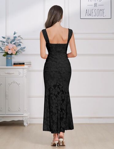 نساء الأزهار جاكار روكيد حورية البحر حافة الجسم bodycon cami maxi فستان الخروج in Kuwait