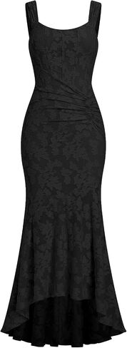 نساء الأزهار جاكار روكيد حورية البحر حافة الجسم bodycon cami maxi فستان الخروج in Kuwait