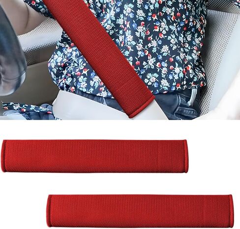 2pcs وسادات حزام مقعد السيارة الطويلة ، وسادة حزام كتف حزام الأمان الناعم من أجل قيادة الراحة ، وسادة حزام مقعد السيارة ، وسادة تسخير حماية رقبتك وكتفك (أسود) in Saudi Arabia