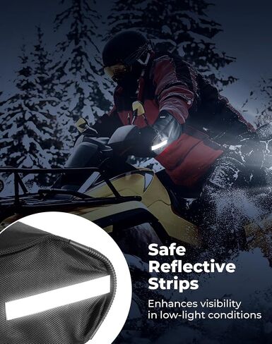 قفازات Kemimoto ترقية ATV ، قفازات مقود دراجة نارية مقاومة للرياح مع نوافذ TPU ، متوافقة مع Can Am Sportsman Grizzly Fourstrax Scrambler معظم ATVs in Kuwait