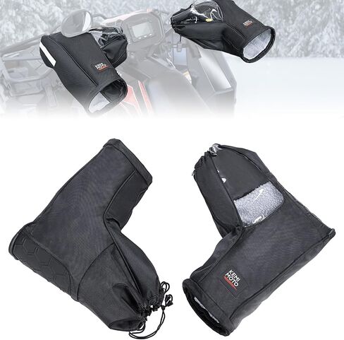 قفازات Kemimoto ترقية ATV ، قفازات مقود دراجة نارية مقاومة للرياح مع نوافذ TPU ، متوافقة مع Can Am Sportsman Grizzly Fourstrax Scrambler معظم ATVs in Kuwait