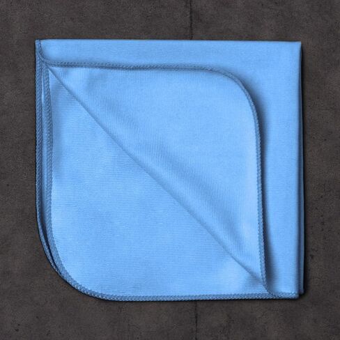 Mr. Lustre Microfiber Glass Cleaning Towels for Cars – 16 x 16 in, Ultra-Fine, Streak-Free, Lint-Free, Scratch-Free Auto Detailing Cloths, Window & Car Towel, Removes Water Spots, Blue (6-Pack) in Saudi Arabia