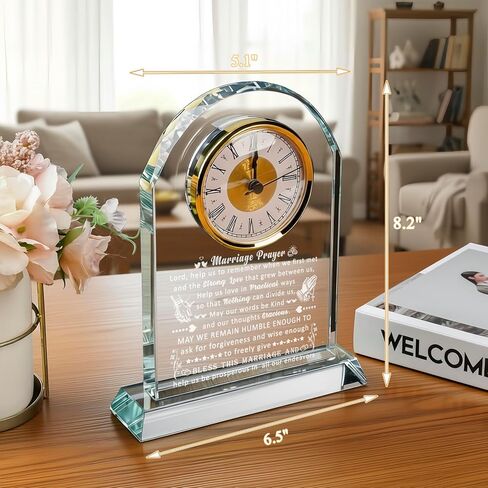 Wife Gifts from Husband, Anniversary Birthday Gifts for Wife Laser Engraving Clock, Romantic I Love You Wife Gifts for Valentine Day Mother's Day Christmas Day in Kuwait