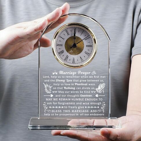 Wife Gifts from Husband, Anniversary Birthday Gifts for Wife Laser Engraving Clock, Romantic I Love You Wife Gifts for Valentine Day Mother's Day Christmas Day in Kuwait