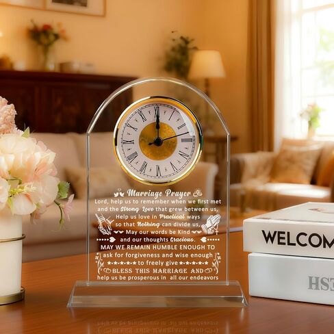 Wife Gifts from Husband, Anniversary Birthday Gifts for Wife Laser Engraving Clock, Romantic I Love You Wife Gifts for Valentine Day Mother's Day Christmas Day in Kuwait