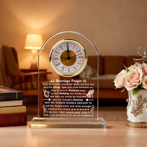 Wife Gifts from Husband, Anniversary Birthday Gifts for Wife Laser Engraving Clock, Romantic I Love You Wife Gifts for Valentine Day Mother's Day Christmas Day in Kuwait