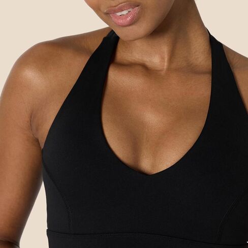 Amazon Essentials Women's Active FormFlex Buttery Soft Light Support Halter V-Neck Sports Bra in Saudi Arabia