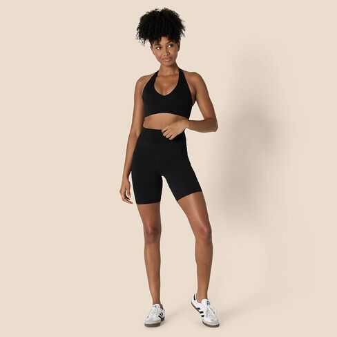 Amazon Essentials Women's Active FormFlex Buttery Soft Light Support Halter V-Neck Sports Bra in Saudi Arabia