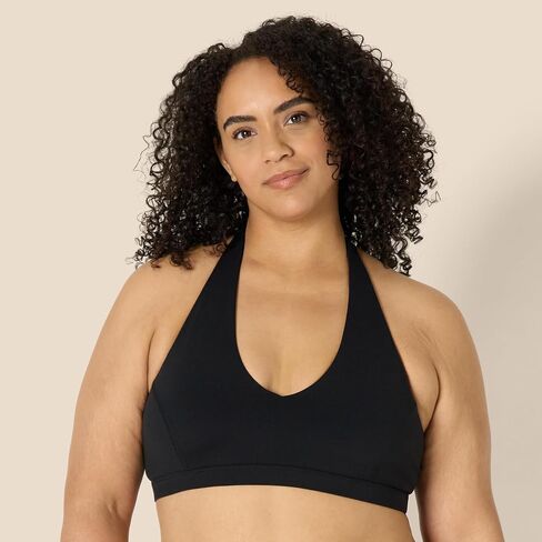 Amazon Essentials Women's Active FormFlex Buttery Soft Light Support Halter V-Neck Sports Bra in Saudi Arabia